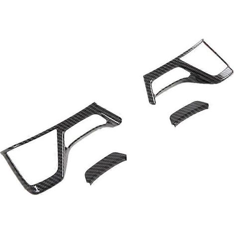 Universelles Autolenkrad, 4-teilig, Carbonfaser-ABS-Gehäuse, Innenraumschutz, dekorative Auto-Zierleiste, schwarze Sportlenkrad-Zierleiste (1/5)