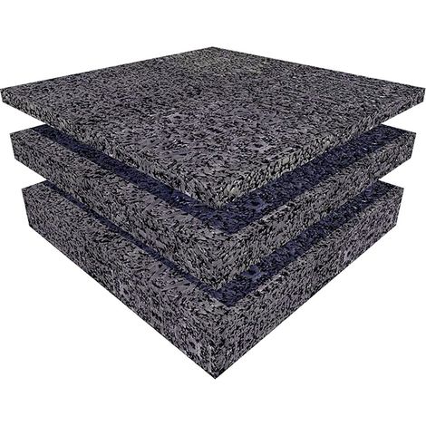 HSI Terra Unterlegpads für Terrasse 7 x 7 x 6 cm Kautschukgranulat schwarz - 30 Stk. (1/3)