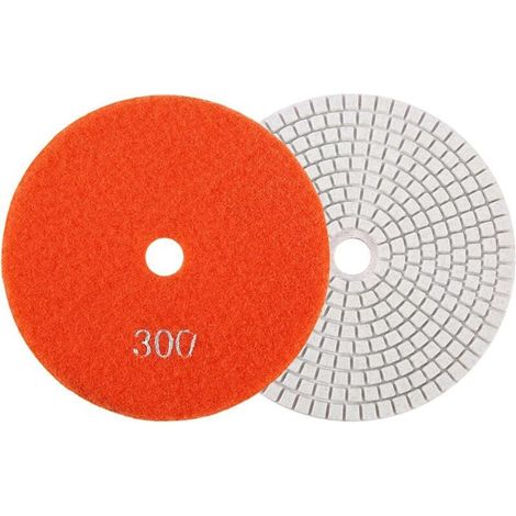 Meule, 5 Pouces 125 Mm Tampons de Polissage Diamantés Humides Disques de Meulage pour Granit Béton Marbre [grain 300], Disques de Ponçage (300) (1/3)