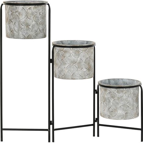 DKD Home Decor Macetero gris métal 82x25x81 cm (1/4)