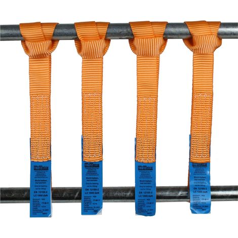 4 Gurtschlaufen Doppelschlaufe Spanngurt für Motorrad Motorradspanngurt TWISTED ORANGE