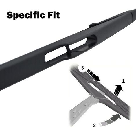 Flache Scheibenwischerblätter, passend für Peugeot 208 12-18 Front- und Heckscheibe, Größe 26+16+14. (1/2)