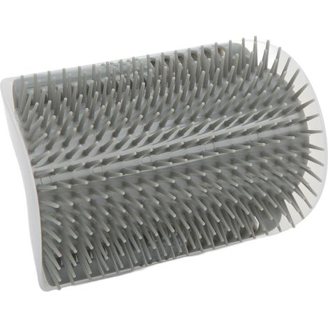 Griffoir d'angle pour chat, outil de massage et d'auto-toilettage avec herbe à chat pour chats et chiens à poils longs et courts (1/5)