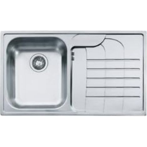 Lavello 1 vasca Franke Zodiaco Zox 614 con gocciolatoio destro 86x50 cm. inox