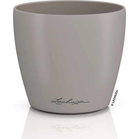 LECHUZA® Übertopf CLASSICO Color DECO 10 Sandbraun Ø 11 cm - Kunststoff (1/2)