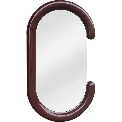 Specchio da parete ovale in legno di paulownia L. 60 x H. 105 cm Marrone - YALMA (1/5)