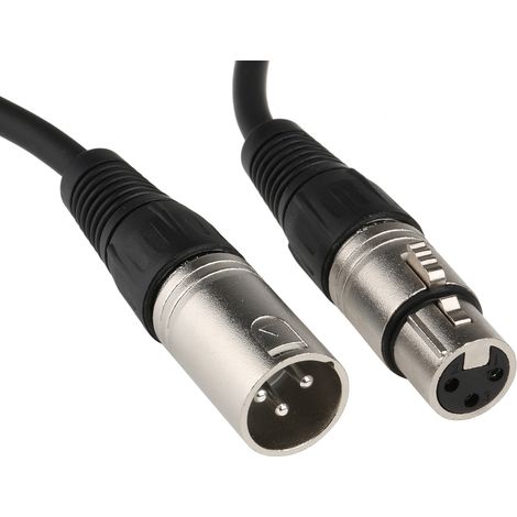 Cordons XLR XLR femelle XLR mâle 10m Noir ( Prix pour 1 )