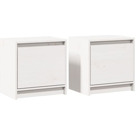 Maison Exclusive - Nachtschränke 2 Stk. Weiß 40x30,5x40 cm Massiv