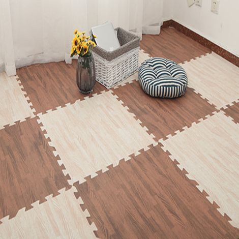 6 Tapis de sol, effet bois, mousse, puzzle, salon (1/5)