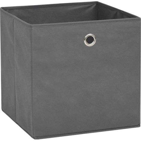 Maison Exclusive - Contenitori 4 pz in Tessuto non Tessuto 32x32x32 cm Grigio (1/5)