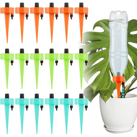 Goutte a Goutte Bouteille 18 Pcs goute a goute arrosage bouteille, Goutte a Goutte Jardin, Réglable Goute a Goute Arrosage Bouteille, d'Arrosage Arrosage Automatique Interieur Extérieur