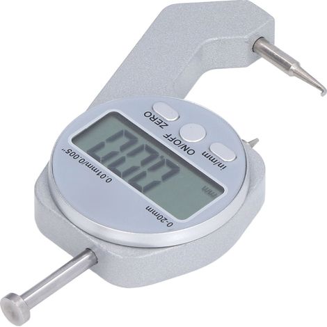 Digitales Dickenmessgerät 0-20 mm, Digitalanzeige, kompakte gebogene Spitze, Miniatur-Präzisionsmessgerät für den professionellen Einsatz. (1/5)