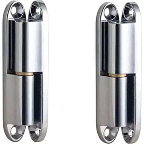 Heavy-duty door hinge, set of 2, heavy-duty door hinge, zinc alloy furniture hinge, screw-on door hinge, with 8 screws, screw-on hinge (14 x 80 mm) (1/4)