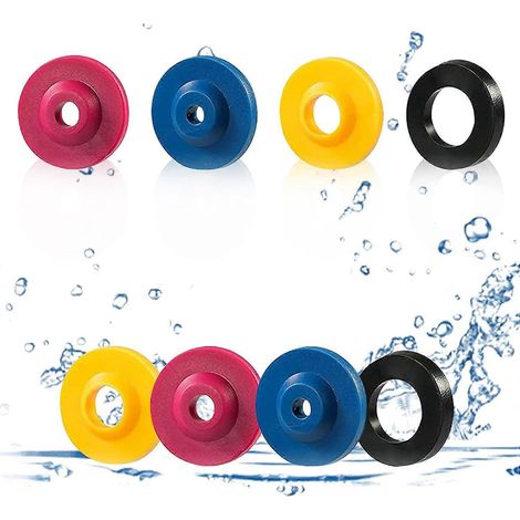 Flexible de douche, lot de 8 unités, pour douchette et installation dans la salle de bain.-AquaForge (1/5)