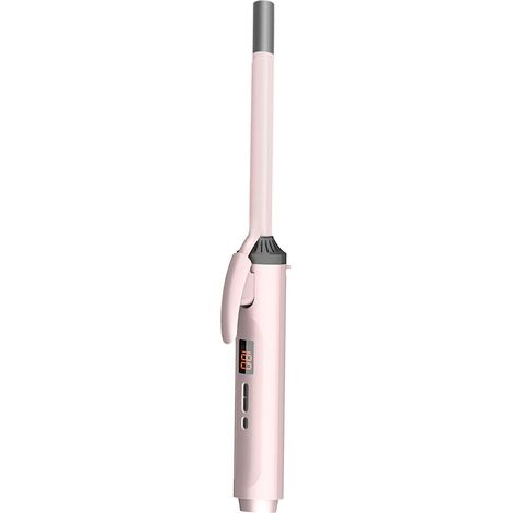 Fer à friser tourmaline céramique 13mm LCD rose, tige fine chauffage instantané pour coiffure bouclée. (1/5)