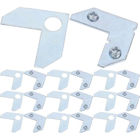 Équerres Métalliques en L Épaisses 50 Pcs 8x45 Mm Support D’Assemblage en Aluminium 90° pour Cadres Photo Quincaillerie pour Meubles à Monter Soi-même Renforts D’Angle (1/5)