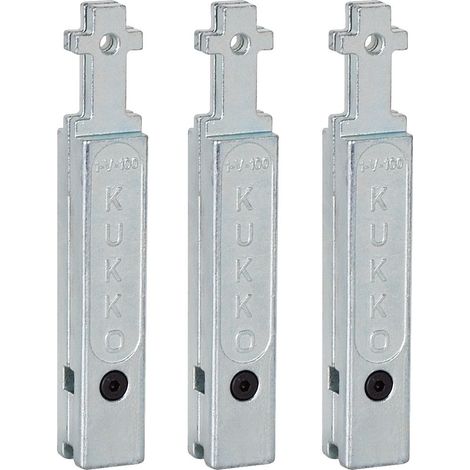 KUKKO 1-V-100-S - Jeu de 3 rallonges pour pattes d'extracteur de roulement 30-1/30-10 (Longueur 100 mm) (1/4)