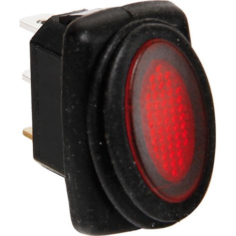 Micro interruttore impermeabile con spia a Led - 12/24V - Rosso (1/3)