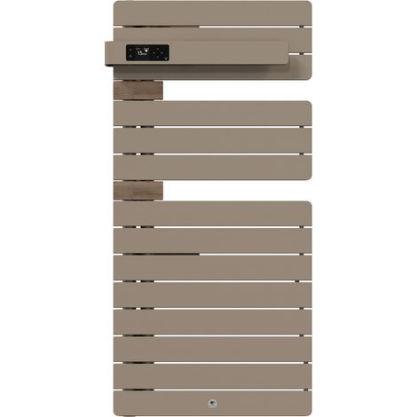 Thermor – Sèche-serviettes connecté 500W – Programmation intelligente – WiFi intégré – Sable/Chêne Mat – 550x1148x120mm – 483293