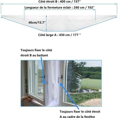Joint Fenêtre 400 cm Pour Climatiseur Mobile - Étanche - Universel - Blanc - 1 Pièce (1/5)