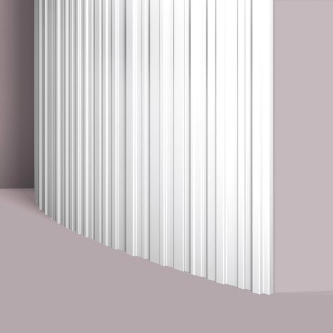 3d wall panel NMC ALLEGRETTO FLEX ARSTYL Noel Marquet Wall paneling Acoustic panel Flexible moulding Panel moulding Stucco moulding Decorative moulding contemporary design white 2 m