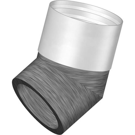 Coude IsoPipe avec emboîture à 45 degrés IP-B125/45 degrés