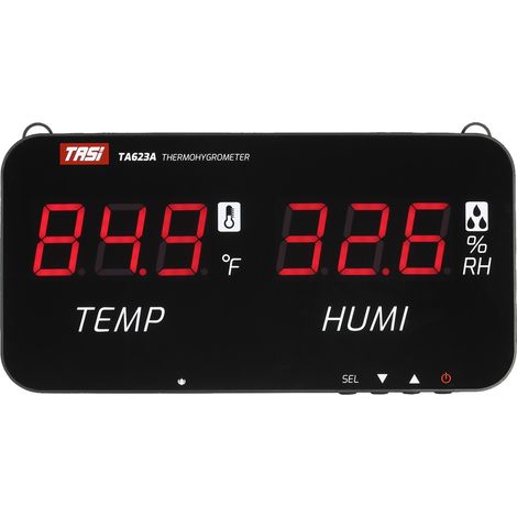 Termómetro-higrómetro inteligente TASI con pantalla digital LED, montaje en pared, para uso industrial, agrícola y doméstico, medición de temperatura. (1/5)