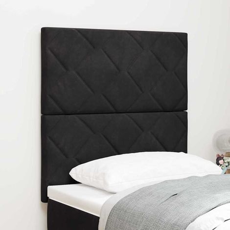Headboard Black 80 cm Velvet vidaXL (1/5)
