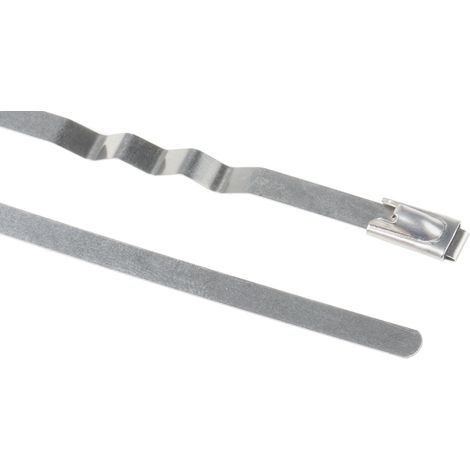 Serre-câble RS PRO Métallique en Acier Inoxydable 316, 150mm x 4,6 mm ( Prix pour Sachet de 100 )