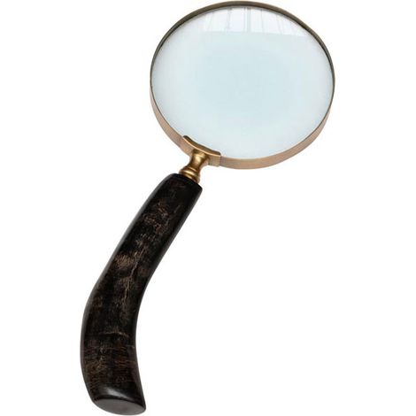 Loupe manche corne foncée 26x10cm (1/4)