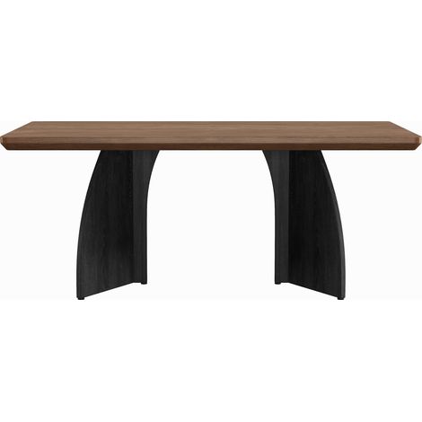 Esstisch 160 x 80 cm aus MDF in Nussbaumfarbe, für 4-6 Personen, modernes Design (1/5)
