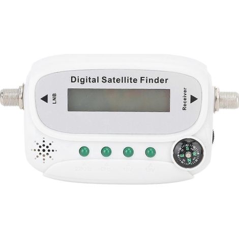 Digitaler Satellitenfinder mit TV-Antennensignalstärkeanzeige, Kompass und akustischem Alarm (13–18 V DC)