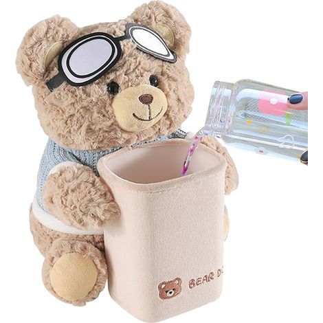 Pote-Mouchois pou Voitue,Poubelle en Peluche pou Véhicule  Pote-Mouchois et Poubelle en Peluche Ous Catoon 2-en-1 pou Boîte à Accoudoi de Véhicule (1/4)