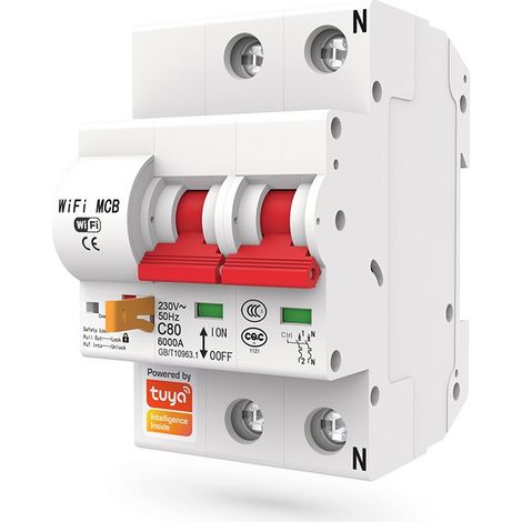 Tuya Interruttore Modulare Smart WiFi 16A  2 Pulsanti (1/2)