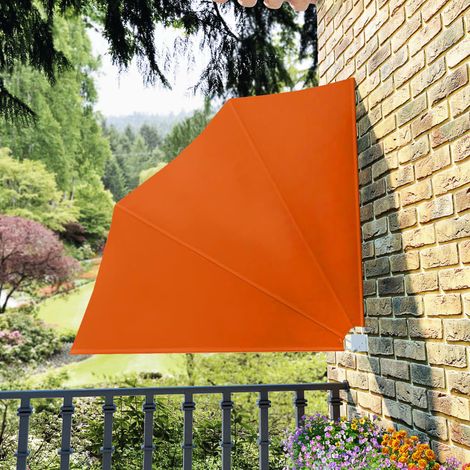 Auvent latéral pliable de balcon - Auvent de jardin Soleil imperméable Terre cuite 140x140 cm BV424383 - BonneVie (1/5)