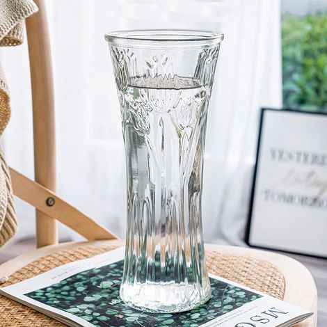 Vase en cristal épaissi, motif tulipe – élégant, idéal pour décoration maison, mariage et occasions spéciales (1/2)