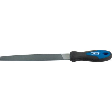 Draper 200mm Flat File with Handle – Soft Grip Engineer's File and Rasp (Model 44952)