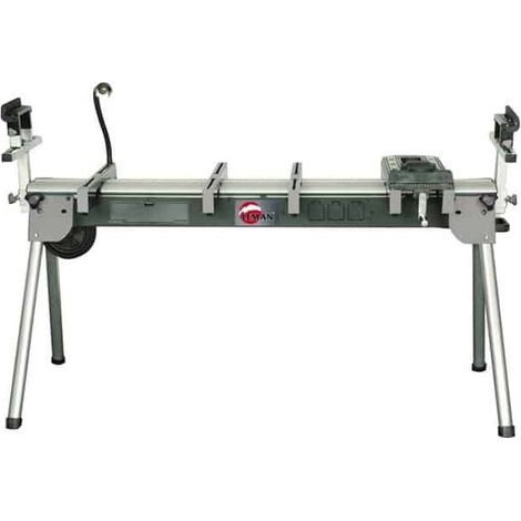 Leman – Établi modulable portatif EST290 – Charge max 150 kg – Longueur extensible 1635 à 2900 mm – 3 prises CE – Étau multi-positions 350 mm (1/6)