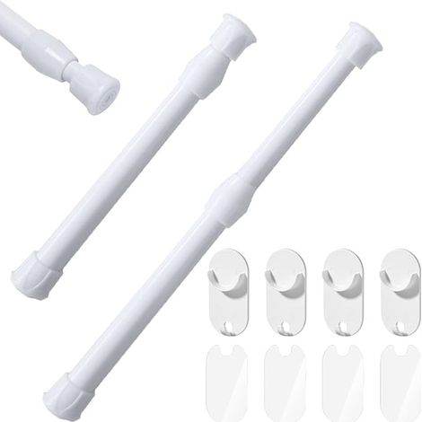 Extendable Curtain Rods, 30-50 cm, for Curtain/Wardrobe/Shower Curtain (1/5)