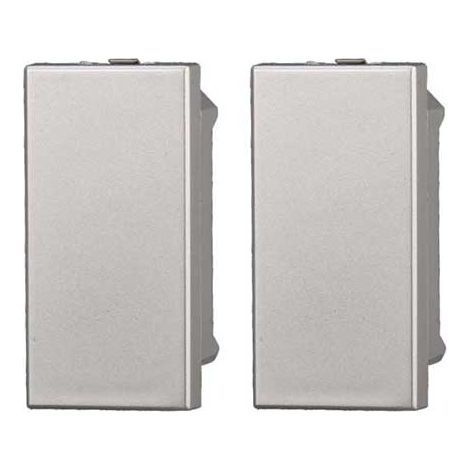 Obturateur compatible Bticino Axolute couleur gris paquet 2pcs Ettroit AG0100