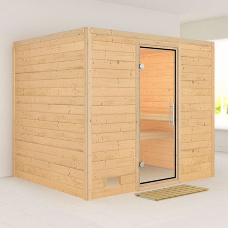 Sauna Bois Massif 38mm Karibu Sonara 6-8 Places 7,8m³ (1/5)