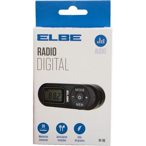 Radio Digital Portátil ELBE RF96 FM Negro (1/5)