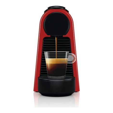 Delonghi – Cafetière à dosettes rouge – Nespresso Essenza Mini EN85.R – Pression 19 bars – Capacité 0,6 L – Mode économie d'énergie (1/5)