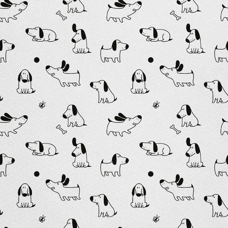 Tissu d'ameublement extérieur Oxford - motif : chiens joyeux I DX440 (1/5)
