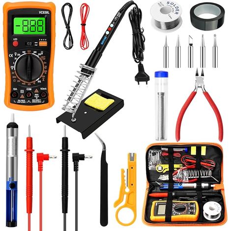 Soldering Iron Kit, 19 in 1 LED Visible Temperature Adjustable 356-968 °F (1/5)