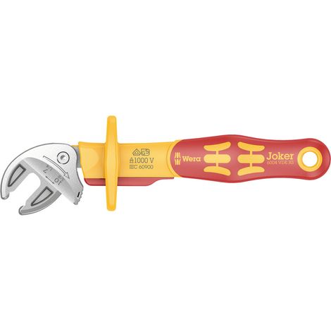 Wera, modelo 05020150001 6004 Joker VDE XS, Llave de boca autoajustante de aislamiento VDE, 7-10 mm, ideal para trabajos eléctricos, material de alta calidad, 119 mm, 70 g.