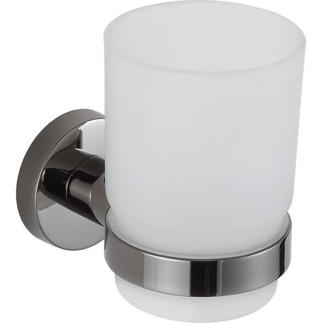 Mexen Remo vaso para cepillos de dientes, cromo negro - 7050738-73 (1/2)