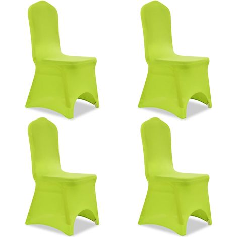 Housse de chaise extensible 4 pcs vert (1/5)