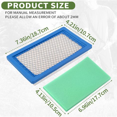 Suitable for Kawasaki 11013-7017 and 11013-7016 lawnmower air filters (1/4)