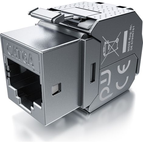Primewire CAT.6a Keystone Modul für Ethernet LAN Kabel - RJ45 Buchse - feldkonfektionierbar - Keystone Jack - 500 Mhz - bis zu 10000 Mbit/s (1/5)